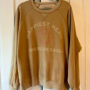 American Eagle Outfitters Crewneck with Smiley Graphic